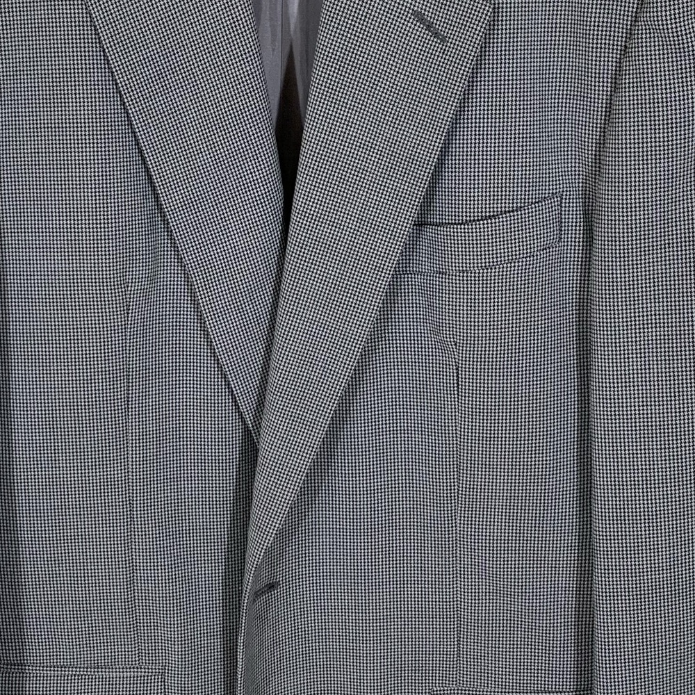 Mens black and white print blazer